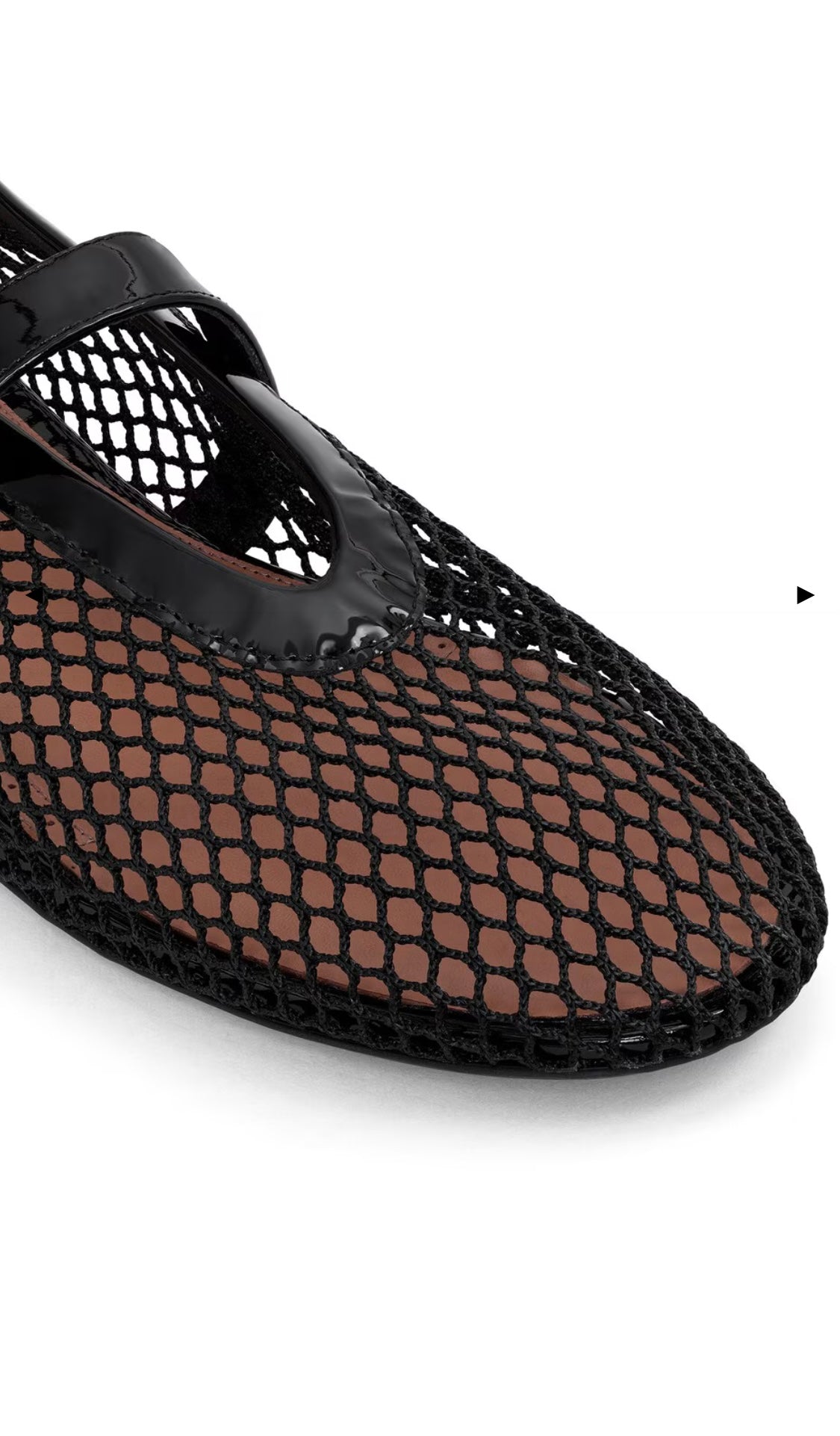 ALAÏA BALLET FLATS IN FISHNET