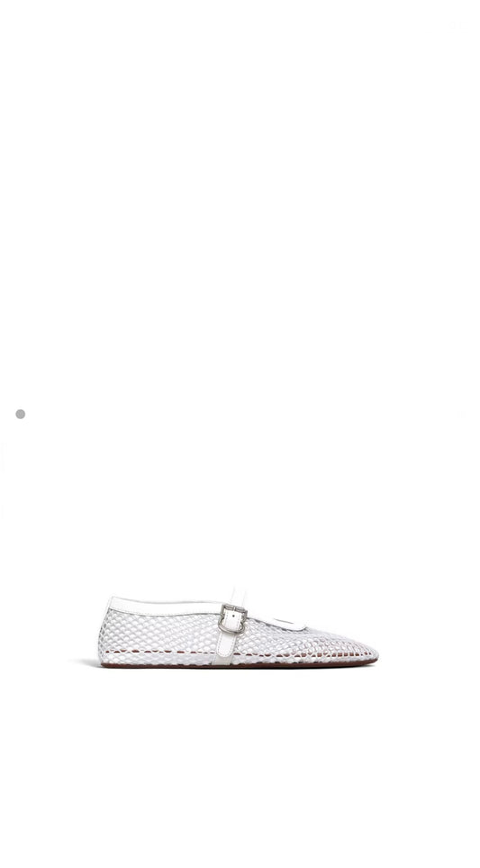 ALAÏA BALLET FLATS IN FISHNET