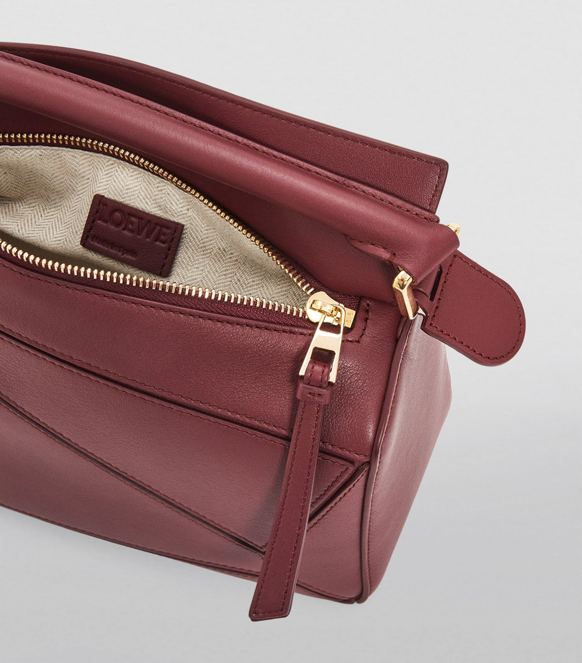 LOEWE Mini Leather Puzzle Edge Top-Handle Bag