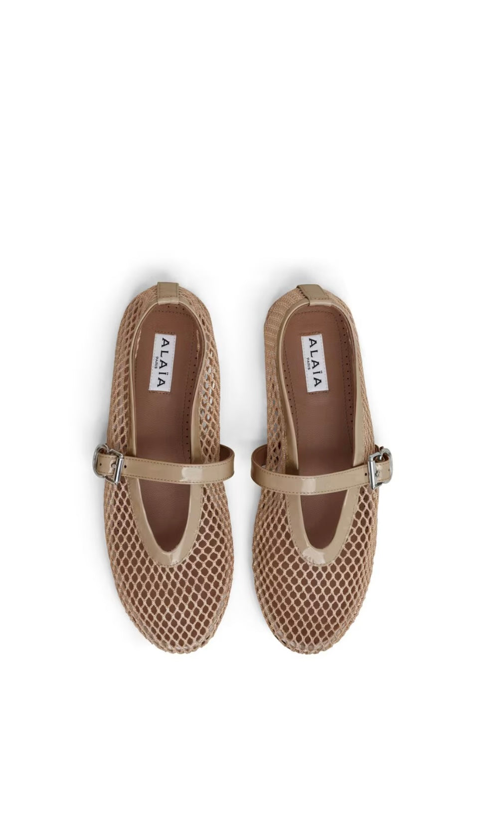 ALAÏA BALLET FLATS IN FISHNET