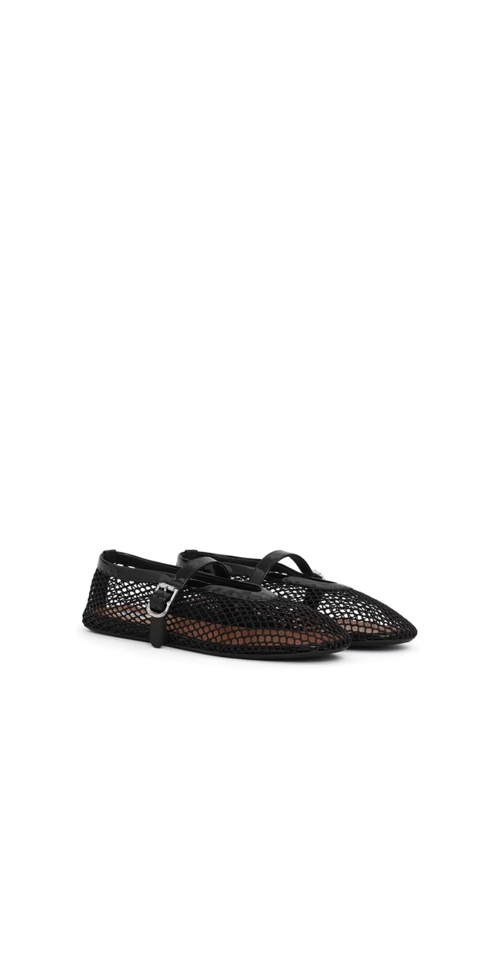 ALAÏA BALLET FLATS IN FISHNET