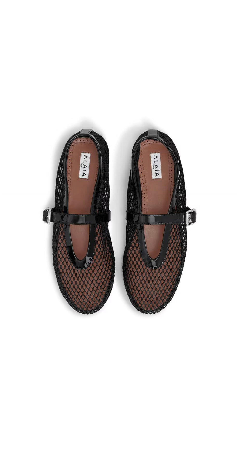 ALAÏA BALLET FLATS IN FISHNET