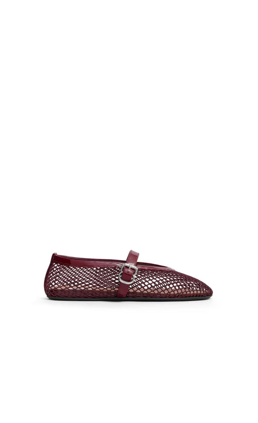 ALAÏA BALLET FLATS IN FISHNET
